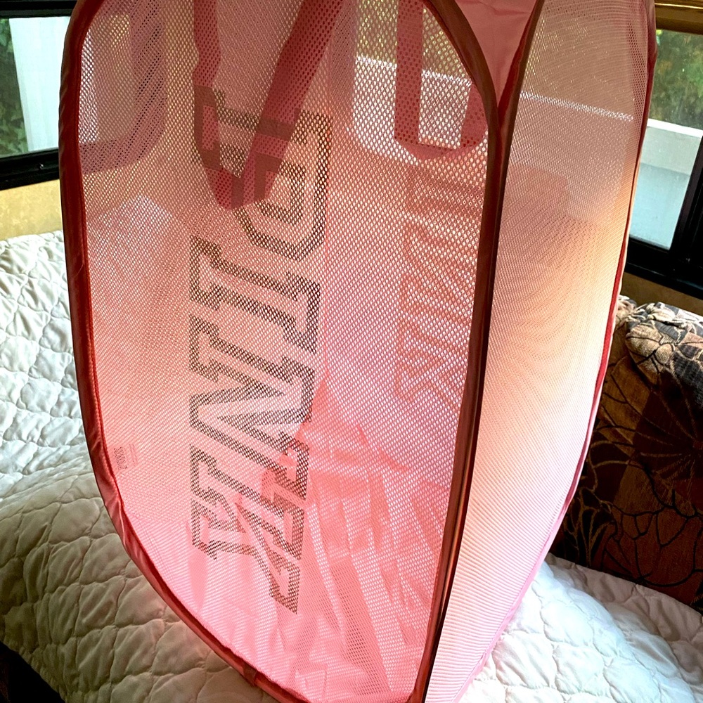 PINK Mesh Laundry Basket